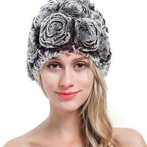 100% fur winter hat for women